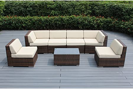 Amazon.com: Ohana 7-Piece Outdoor Patio Furniture Sectional .