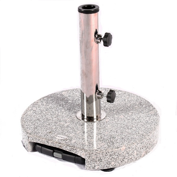 Granite Umbrella Stand with Handles and Wheels | Leisure Sele