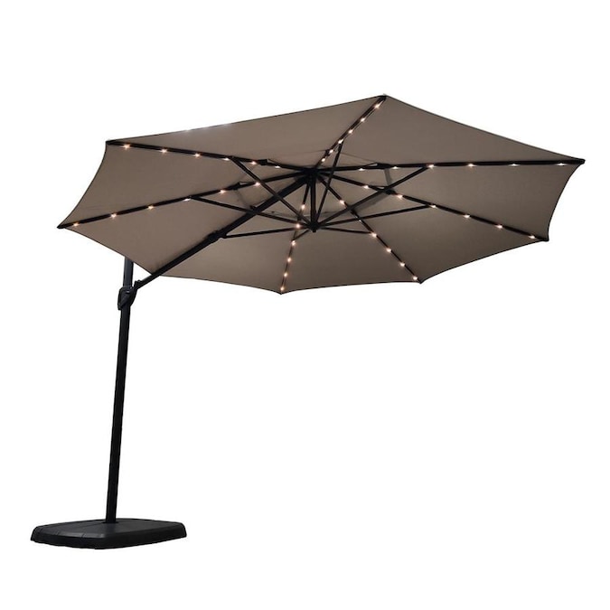 Simply Shade 11-ft Octagon Greige with Black Aluminum Frame Solar .