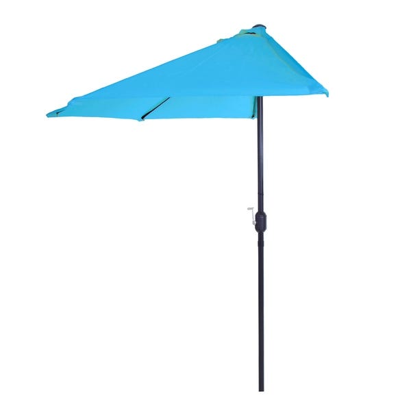 Shop 9ft Half Round Patio Umbrella with Easy Crank by Pure Garden .