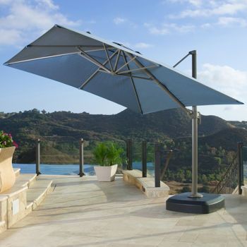 Costco: Portofino 10ft Resort Umbrella in Newport Blue | Pérgola .