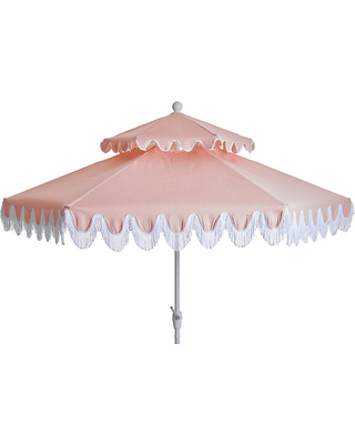 Phenomenal Deals on Daiana Two-Tier Fringe Patio Umbrella - Light Pi