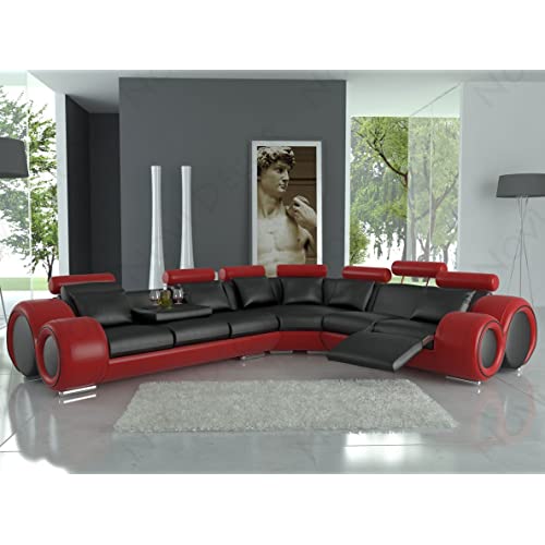 Red Leather Sectional Sofa: Amazon.c