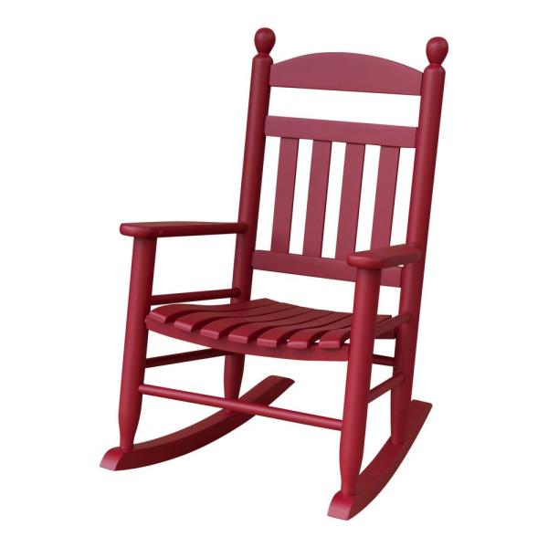 Youth Slat Red Wood Outdoor Patio Rocking Chair 201SEF-RTA - The .