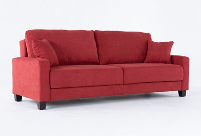 Pascal Red Queen Convertible Sofa Sleeper | Living Spac