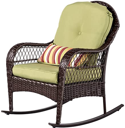 Amazon.com: Sundale Outdoor Wicker Rocking Chair Rattan Outdoor .