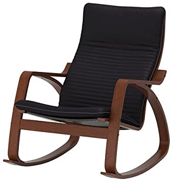 Amazon.com: Ikea Poang Rocking Chair Medium Brown with Cushion .