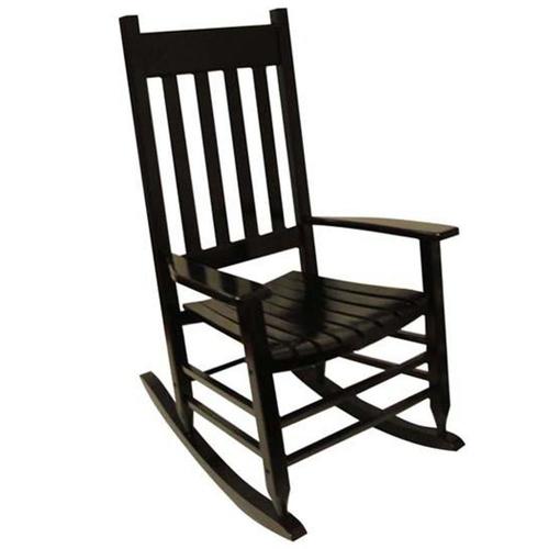 Style Selections Black Wood Rocking Chair(s) with Slat Seat in the .