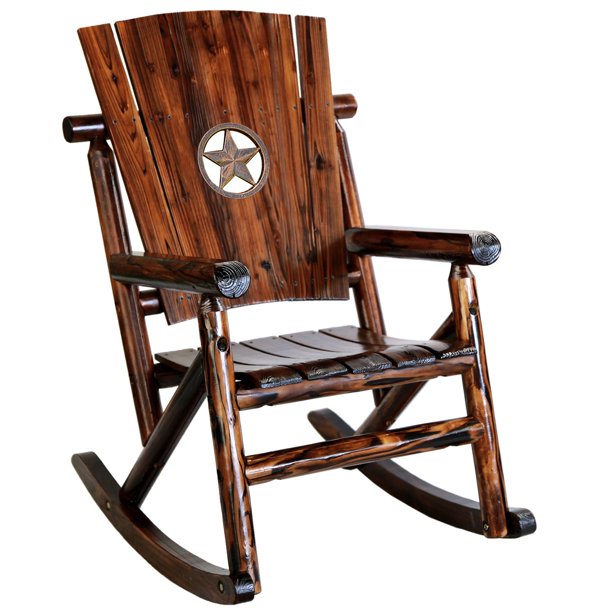 Leigh Country Char-log Star Medallion Porch Rocker Chair - Walmart .
