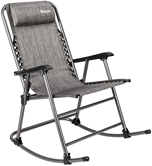 Amazon.com: Bonnlo Zero Gravity Rocking Chair Patio Lawn Chair .