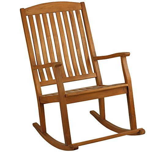 Bare Decor Large Rocking Chair in Teak Wood, Indoor or Outdoor .