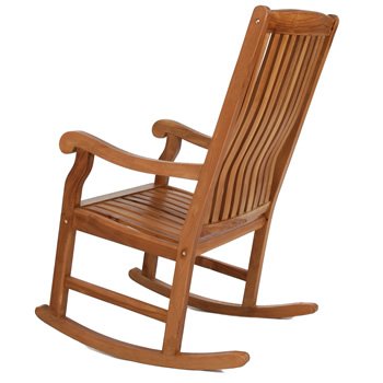 Rocking Chairs: Teak Rocking Chair With Gently Sloped Seat Curved .