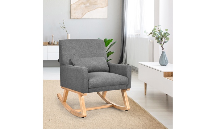 Up To 43% Off on Mid Century Rocking Chair Uph... | Groupon Goo