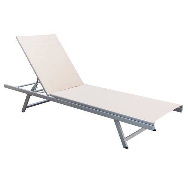 Corliving | Weather Resistant Mesh Reclining Patio Lounger | Rona .