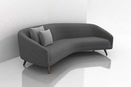 The petite version of the rounded sofa. Because people in small .