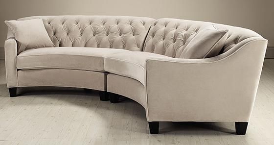 Riemann Curved Tufted Sectional - Sofas And Loveseats - Living .