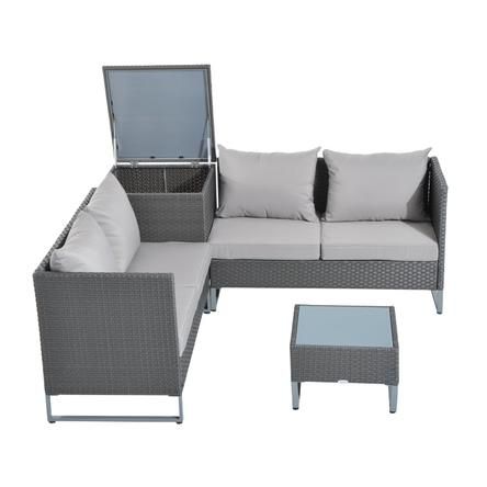 Outsunny Outsunny 4 Piece Modern Sectional Patio Furniture .