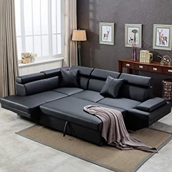 Amazon.com: FDW Sofa Sectional Sofa for Living Room Futon Sofa Bed .