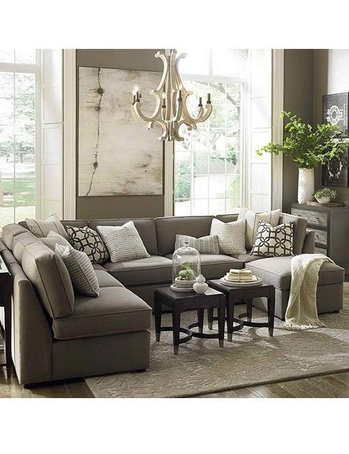 Large sectional sofa in small living room | Luxury furniture .