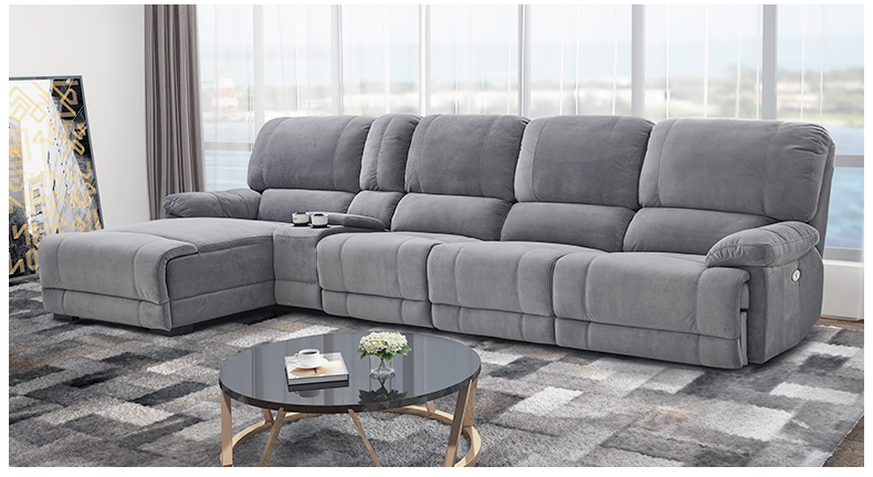 fabric sectional sofa electric recliner Living Room Sofa set .