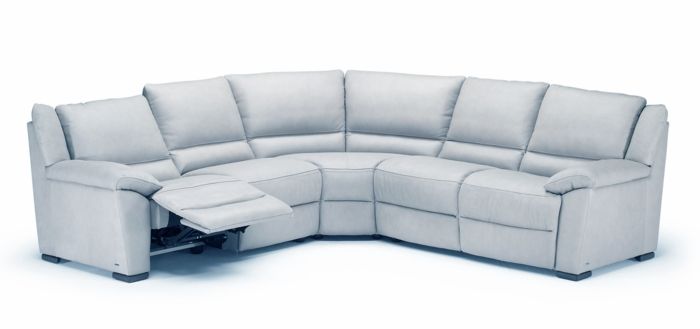 A319 Sectional Sofa with Electric Recliners by Natuzzi in Dove .