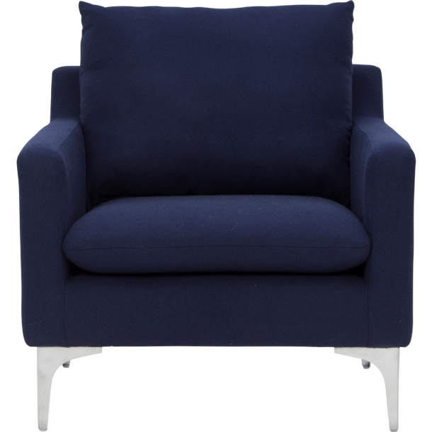 Anders Navy Blue Fabric Single Seat Sofa (HGSC106) by Nuevo Livi