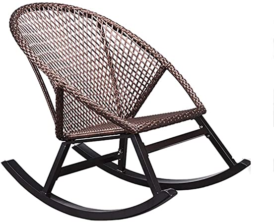 Amazon.com : Balcony Rocking Chair Home Small Rattan Chair Elderly .
