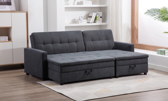 Up To 68% Off on Noa Fabric Storage Sleeper Sofa | Groupon Goo