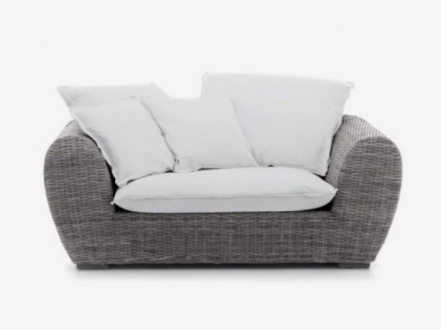 Resin garden sofa with removable cover PANDA 01 Gervasoni .