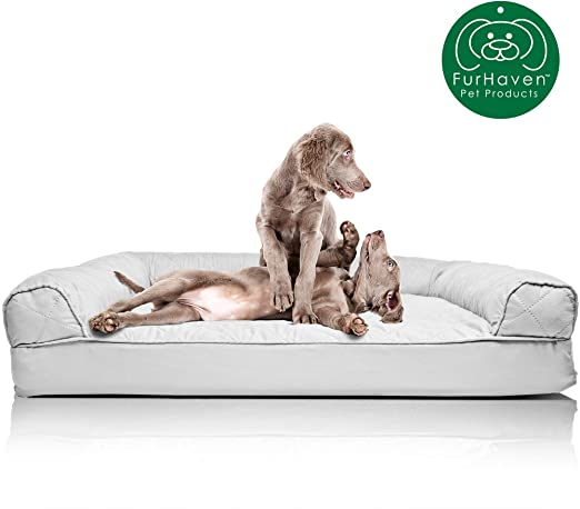 Amazon.com : Furhaven Pet Dog Bed - Orthopedic Quilted Traditional .
