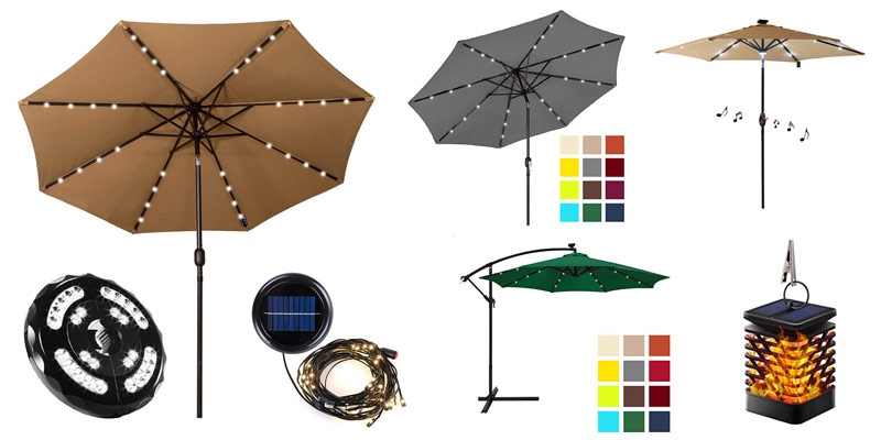 🥇 6 Best Patio Umbrella with Solar Lights (Umbrella + LED Lights .