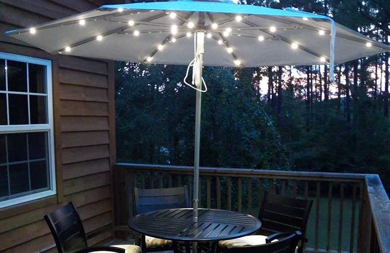 Outdoor Patio Umbrella Lighting Ideas (Solar, LED, & Wireless .