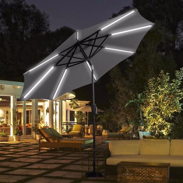Tulio - LED Solar Patio Umbrella – Warm