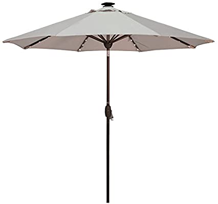 Amazon.com: Solar Powered Patio Umbrella with 64 LED Lights Market .