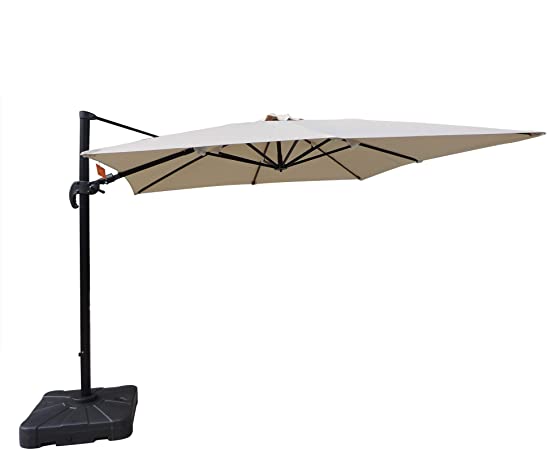 Amazon.com : Santorini II 10-ft Square Cantilever Umbrella in .