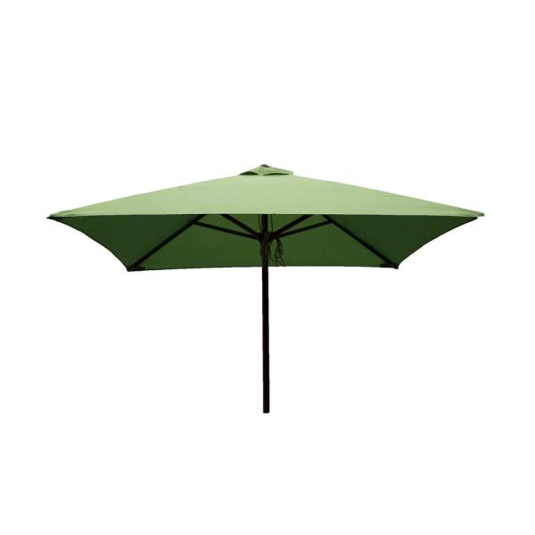 DestinationGear Classic Wood 6.5 ft. Square Patio Umbrella in Lime .
