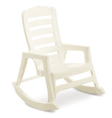 Resin Patio Rocking Chair, Ergonomic, Stackable, White | True Val