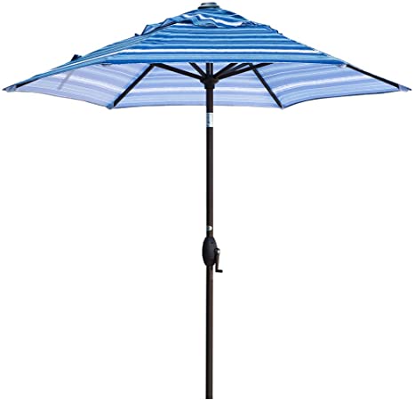 Amazon.com : Abba Patio 7.5ft Striped Patio Umbrella Outdoor .