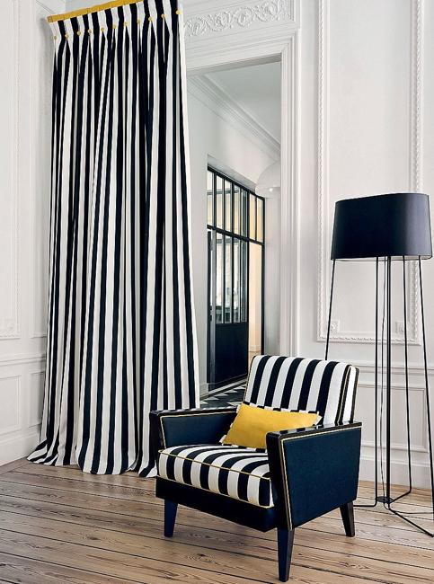 Modern Furniture with White and Black Strip