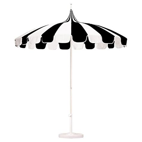 California Umbrella Pagoda 8.5-ft. Striped Sunbrella Patio .