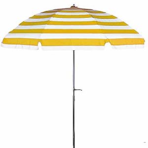 7.5' Sunbrella Yellow & White Striped Patio Umbrella $174 .