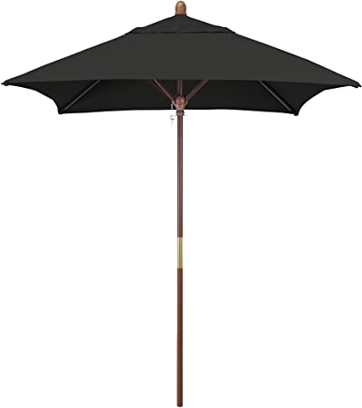 Amazon.com : California Umbrella 6' Sq Wooden Market Umbrella .