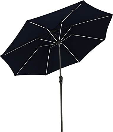 Amazon.com : Sunnydaze Sunbrella Patio Umbrella with Solar Lights .