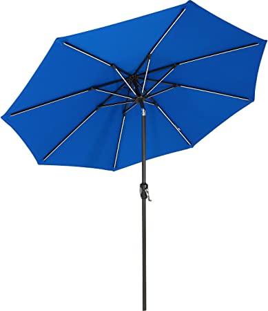 Amazon.com : Sunnydaze Sunbrella Patio Umbrella with Solar Lights .