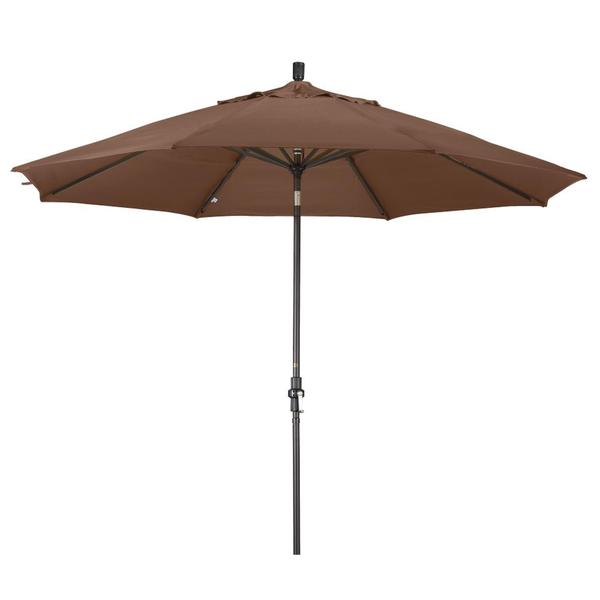 Shop Aluminum 11-ft Teak Patio Umbrella with Sunbrella - Overstock .
