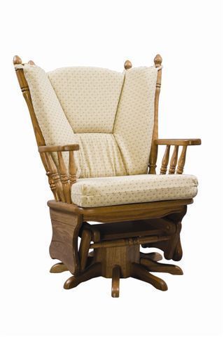 Upholstered Gliding Swivel Rocking Chair from DutchCrafters Ami