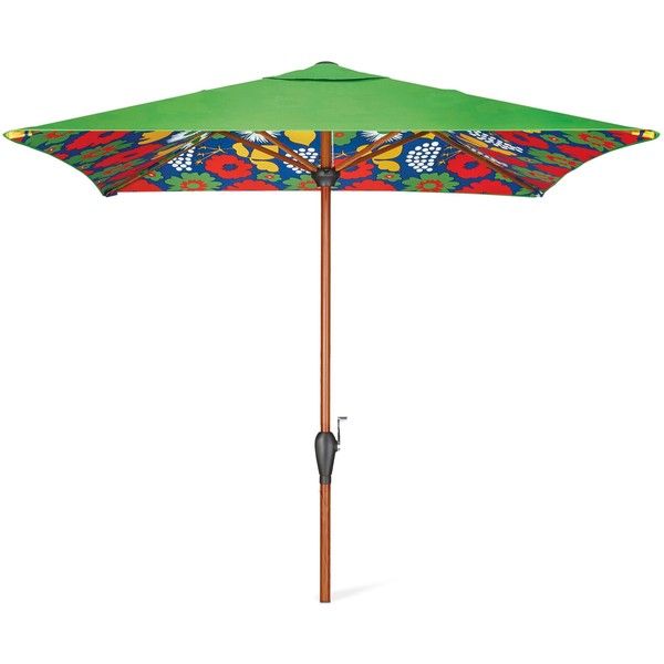 Patio Umbrella: Marimekko for Target Umbrella 8'x6': Kukkatori .