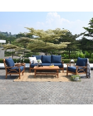 Can't Miss Deals on Lowell 5-piece Teak Patio Conversation Set by .