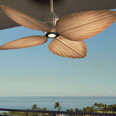 Tropical Ceiling Fans: Overhead Palm Leaf & Bamboo Blade Fans .