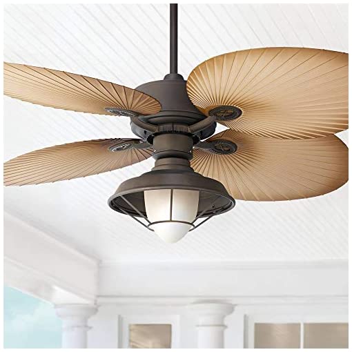 52" Aerostat Tropical Outdoor Ceiling Fan with Light LED Oil .
